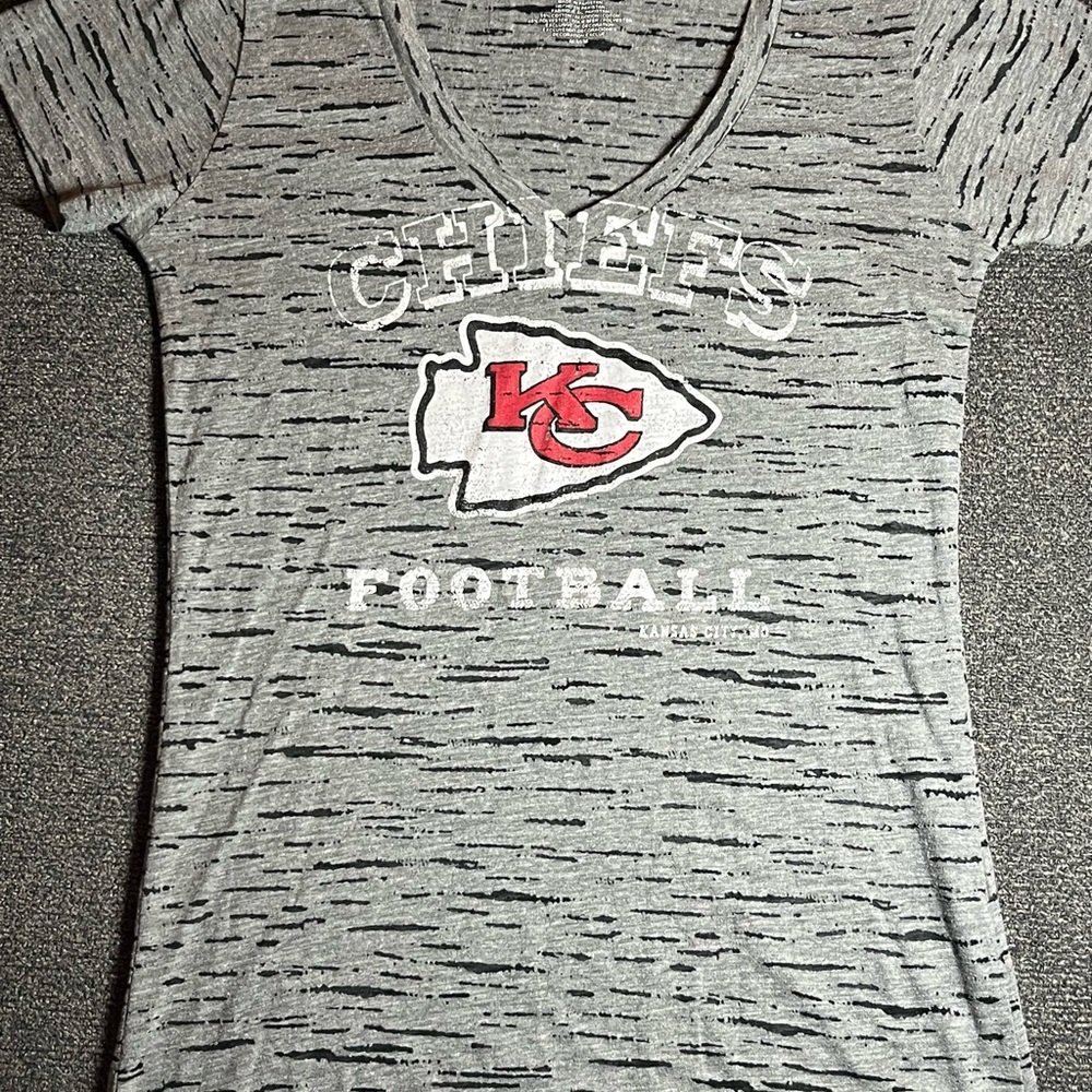 Women’s 1st And Fashion Kansas City Chiefs Short Sleeve Shirt Size M